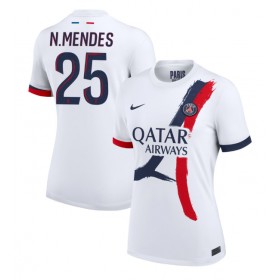 Paris Saint-Germain Nuno Mendes #25 Borte skjorte til dame 2024-25 Kortermet